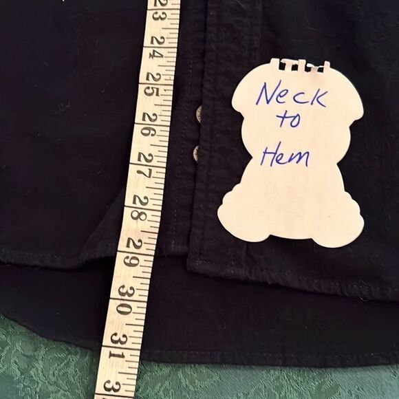 Eddie Bauer Dark blue mens LS cotton shirt w/ extra buttons - Picture 4 of 10